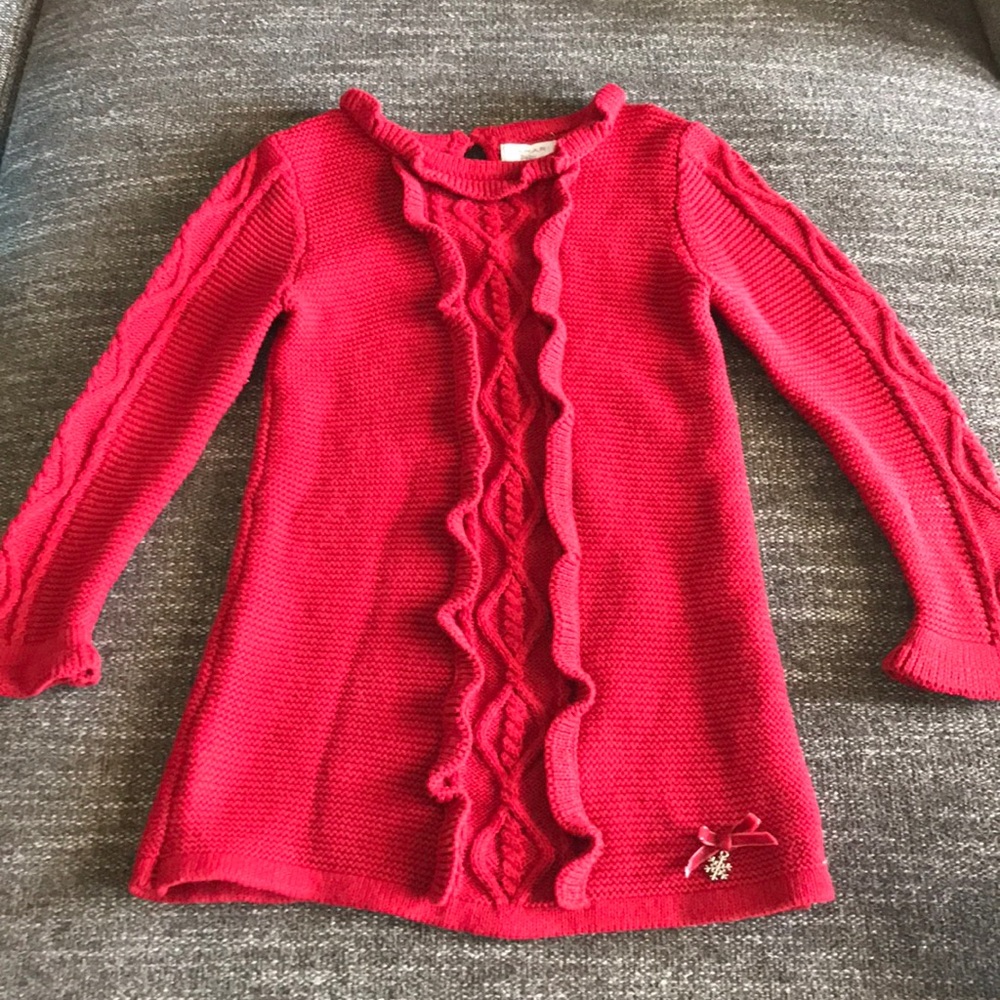 TAHARI BABY red sweater dress